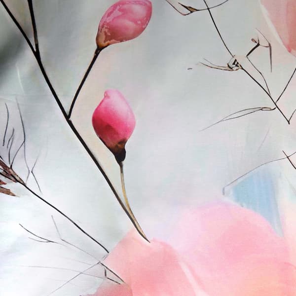 Bäddset 140x200 SATIN BOMULL digitaltryck blommig abstraktion