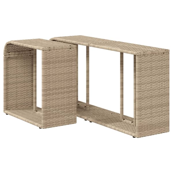 vidaXL Hyllor, 2 st, Beige, Polyrotting