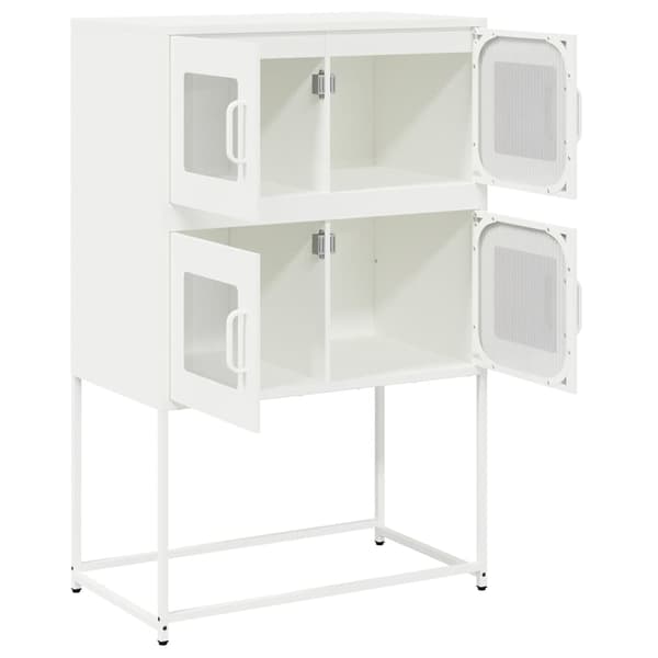 vidaXL kommode hvid 68x39x107 cm stål