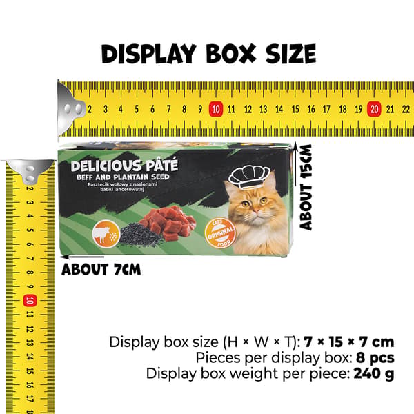 Vådfoder til katte Oksepaté med kage Lækker paté UniQ Pets 8x30g