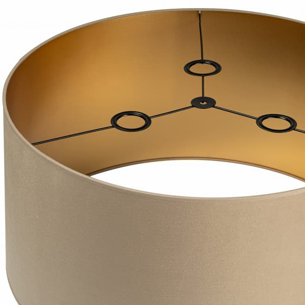 Tornado AXL1-lampa, cappuccino-guld sammet