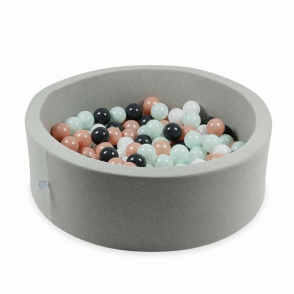 Leksaksbollar ø7cm 50st vit, grafit, roséguld, ljus mint