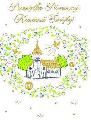 Kommunionkort med lommekirke