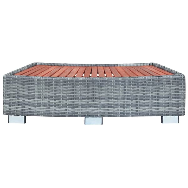 vidaXL Spa-trappa grå 92 x 45 x 25 cm polyrotting