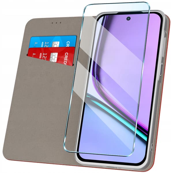 Flip-etui til Realme C67 4G Flip Cover + Glas