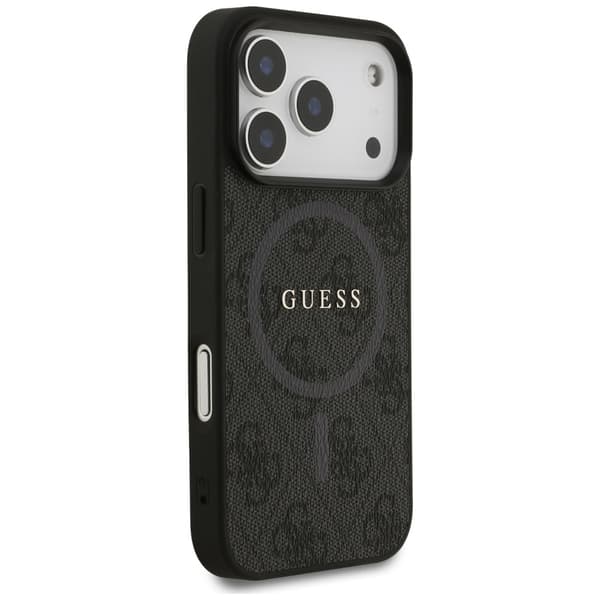 Guess 4G Ring Classic Logo MagSafe-etui til iPhone 17 Pro, sort
