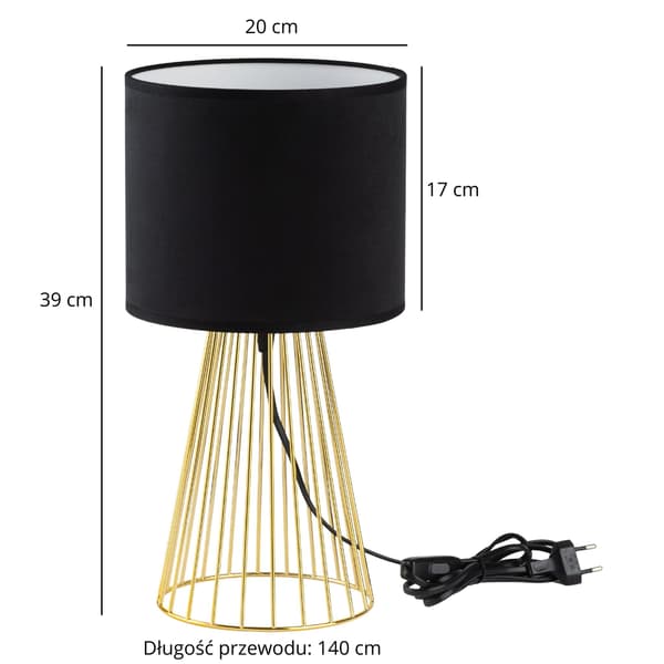 Tornado ASBGZ lampe, sort fløjl
