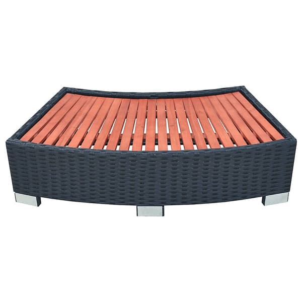 vidaXL spa-trin 92 x 45 x 25 cm polyrattan sort