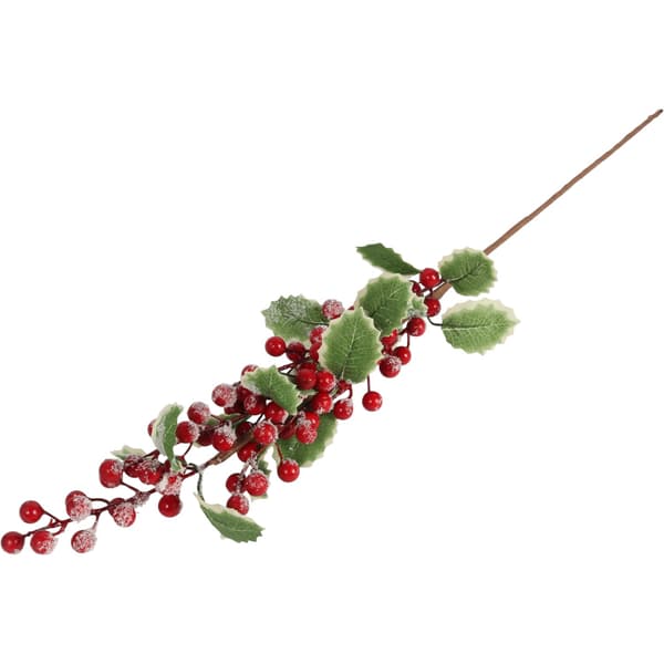 ASKGRÄN MED SNÖTÄCKTA BLAD 67 CM röd