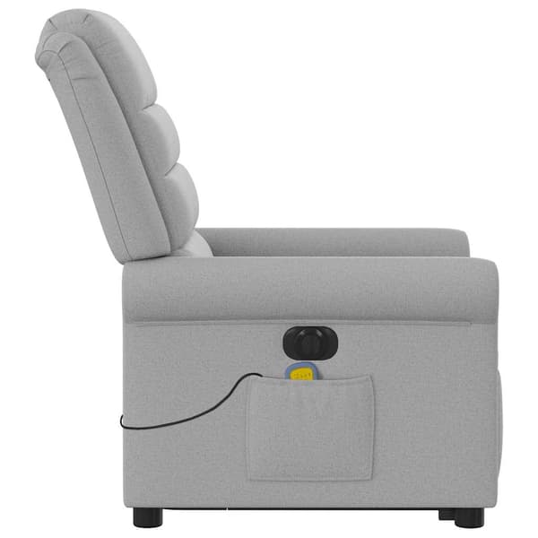 vidaXL Elektrisk lyftande massagefåtölj, vilstol, grå
