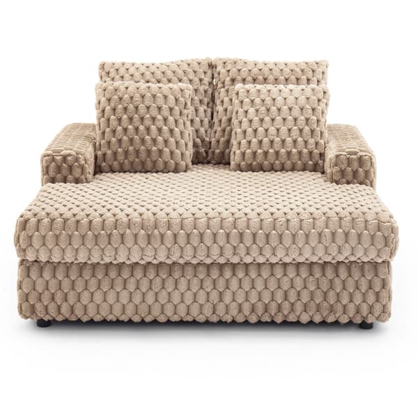 KOBEL Brun Plys Moderne Sofa Lounge Lænestol