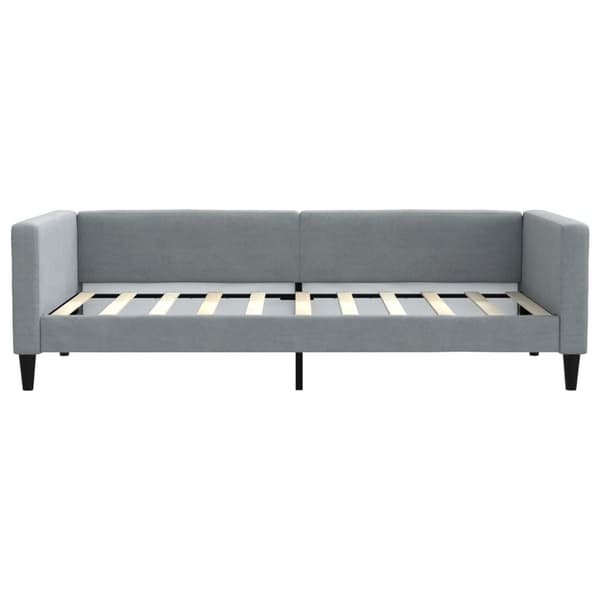 vidaXL Bäddsoffa ljusgrå 90x190 cm tygöverdrag