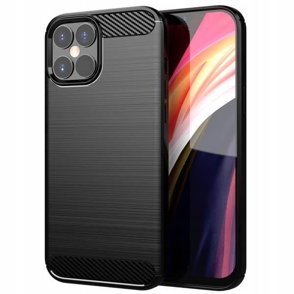 Fodral till IPHONE 12 PRO MAX KOLFONSKYDDSBAKSKAL + GLAS