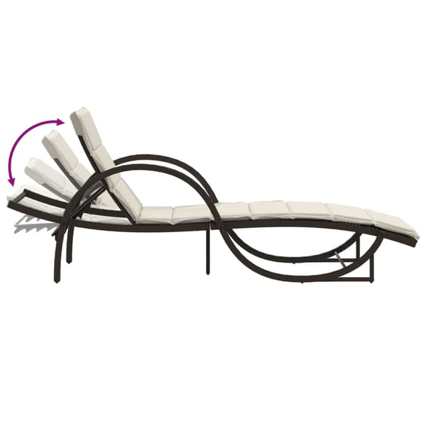 vidaXL Solstolar med bord, set om 2, brun, polyrotting