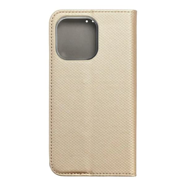 IPHONE 13 PRO ETUI MED FLAP MAGNET GULD + GLAS