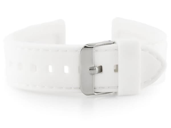 Gummirem til U20 ur - hvid 24mm
