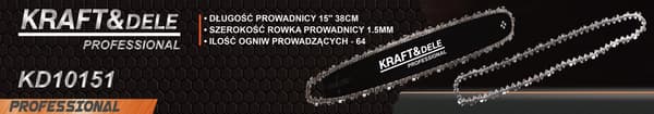 Sværd + 2 kæder 15"/38 cm KD10151