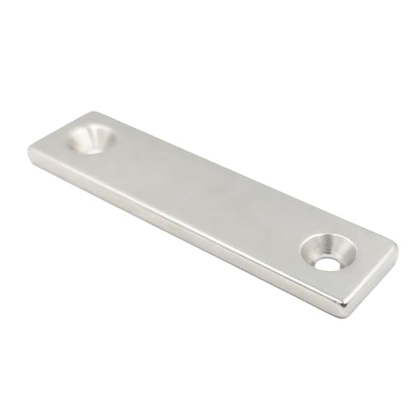 Hunter neodymmagnet med hul til skrue 80x20x4mm rektangulær