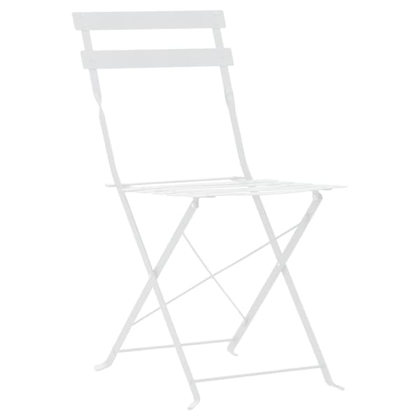 vidaXL 3-delat bistroset, stål, vit