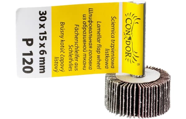 Lamskive, 30 x 15 x 6 mm, skaft, P