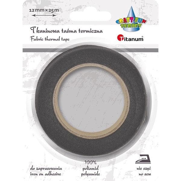 Termisk stoftape 12mm 25m sort