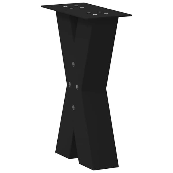 vidaXL sofabordsben, 2 stk., sort, 28x(42-43) cm, stål