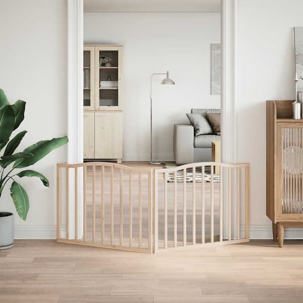 vidaXL foldbart sikkerhedsgitter til hunde, 2 paneler, 160 cm