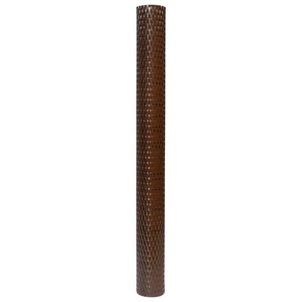 vidaXL balkonskærm brun og sort 600x100 cm polyrattan