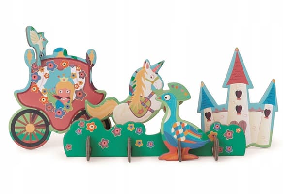 2D/3D Prinsesse Puslespil til Børn