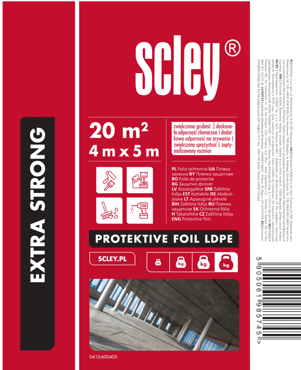 Scley Extra Stark LDPE Skyddsfilm (4 x 5 m)