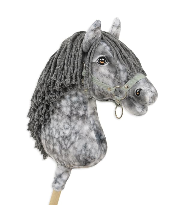 Käpphäst Stor Premium Käpphäst - Dapple Grey med Grå Man A3