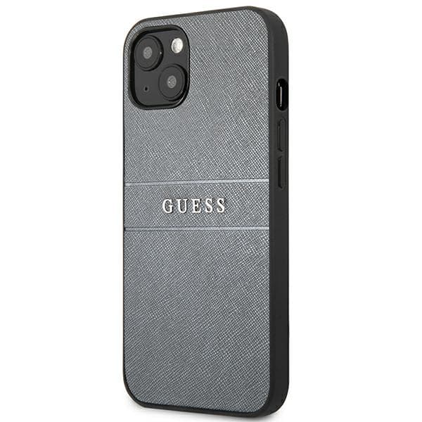 Guess Saffiano Strap-skal till iPhone 13 mini, Grå