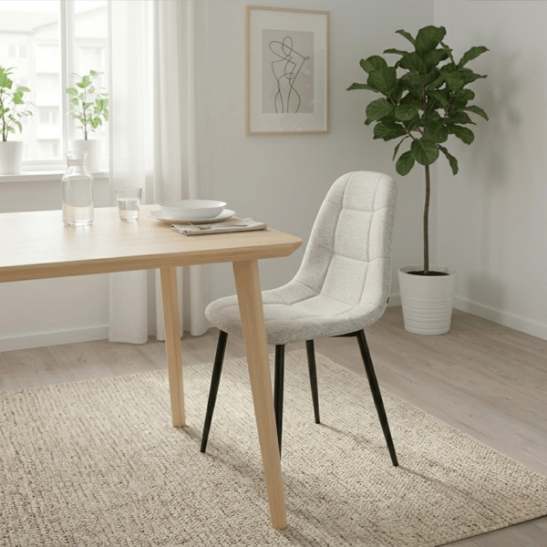 Masimo stol, beige stof, sorte ben