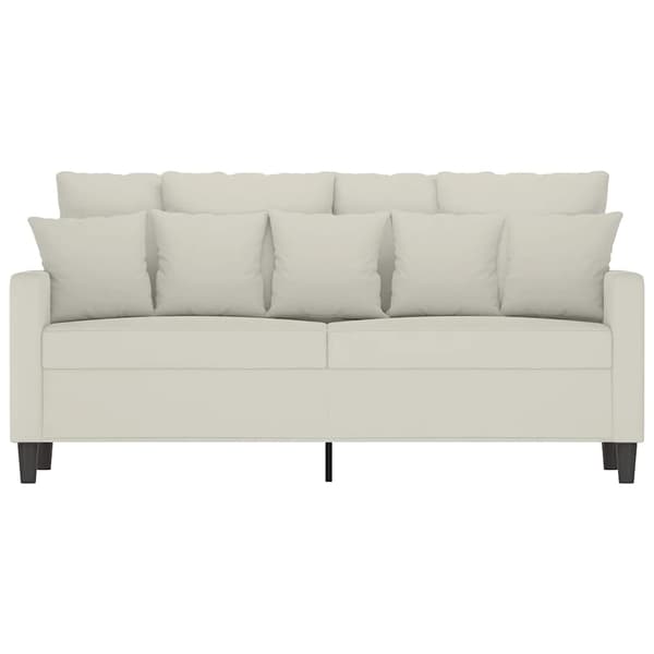 vidaXL 2-sitssoffa krämfärgad 140 cm klädd i sammet