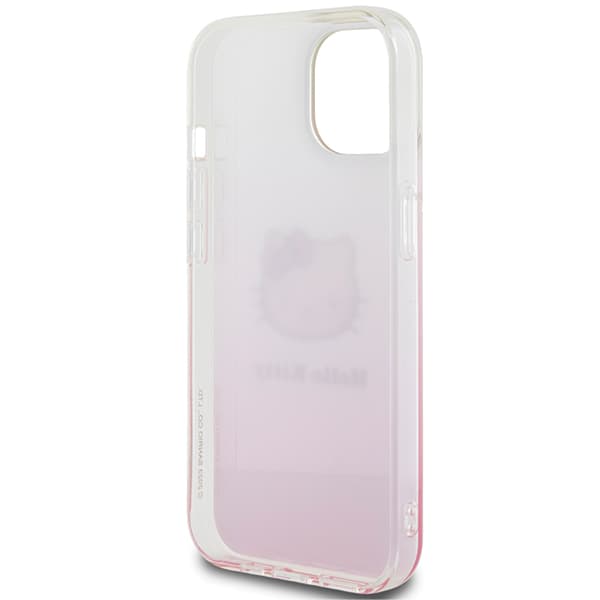 Hello Kitty IML Gradient Electrop Kitty Head-skal till iPhone 15, rosa