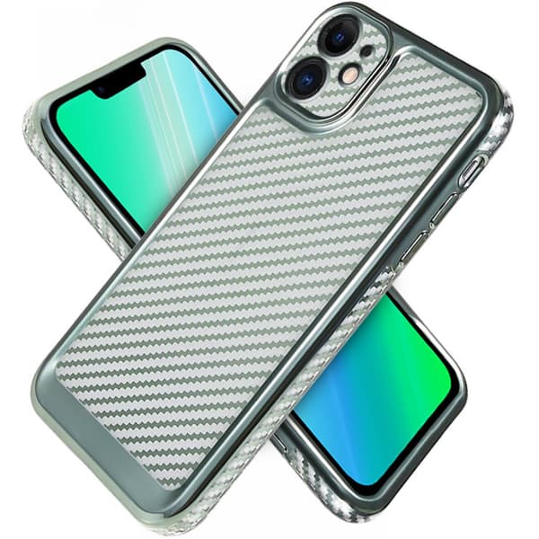 iPhone 12 Carbon Slim Cover, Grøn