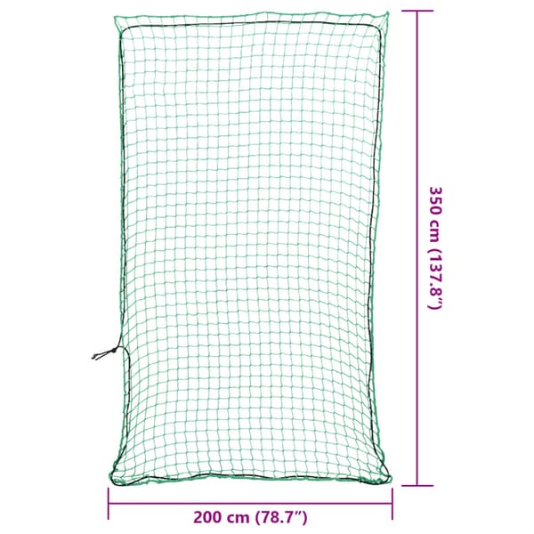 vidaXL Trailernet med elastisk reb grøn 3,5x2 m PP