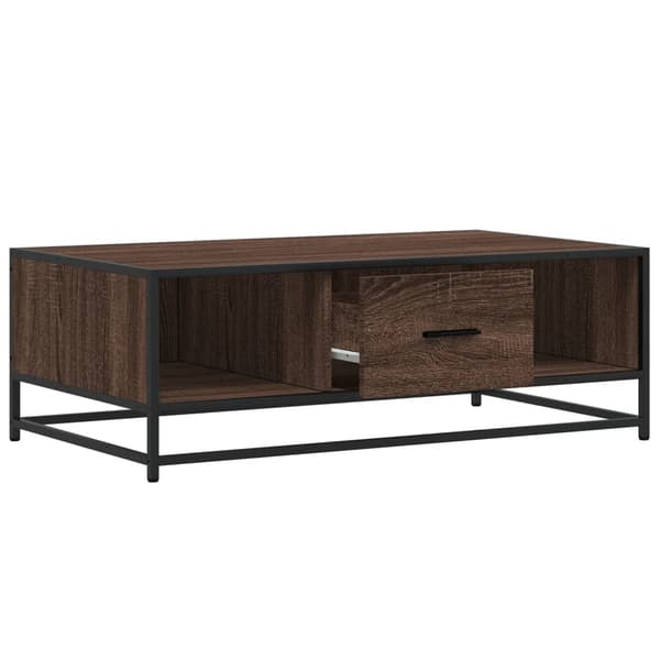 vidaXL sofabord brunt egetræ 100x57x35 cm