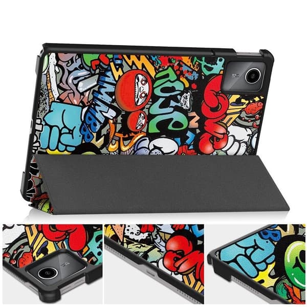 Lenovo Tab M11 -kotelo, Smartcase, graffiti