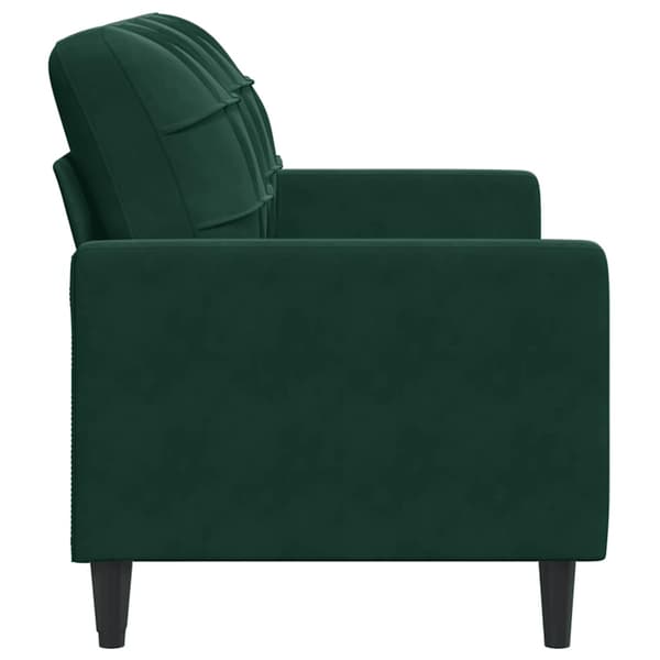 vidaXL 2-sitssoffa mörkgrön 140 cm klädd i sammet