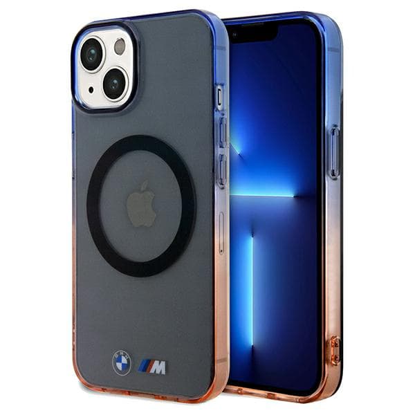 BMW Gradient Bumper MagSafe-cover til iPhone 15 Plus, grå