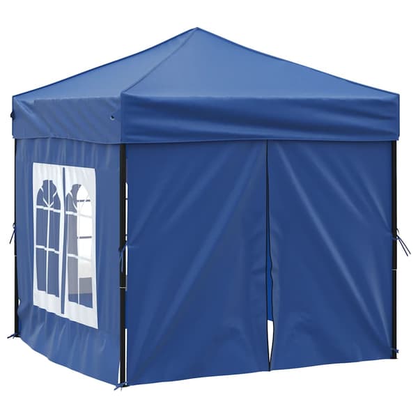 vidaXL Hopfällbart partytält med sidor blått 2x2 m