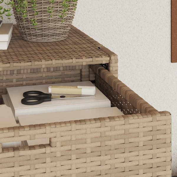 vidaXL Puutarhakaappi, Beige, 55x55x111 cm, Polyrottinki