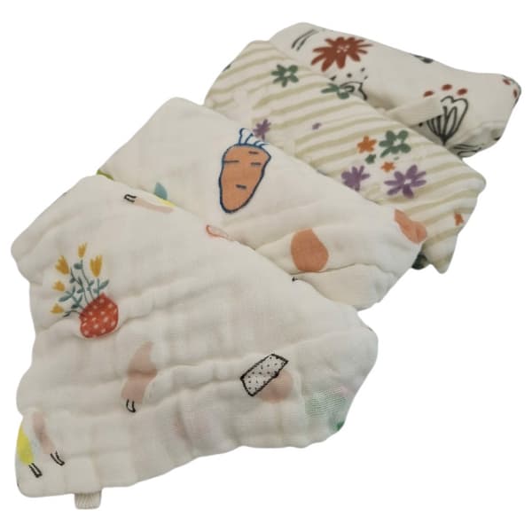 Babyhanddukar för spädbarn, bomull, 30 cm, 4 st.