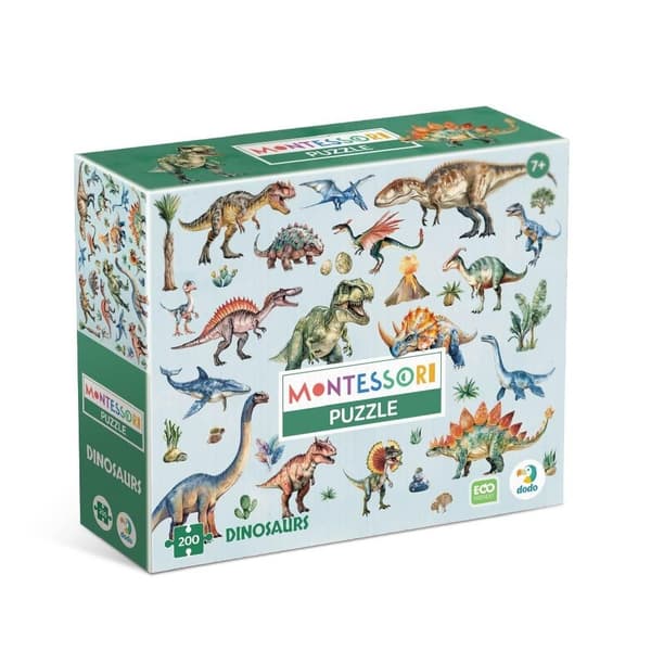 200 Montessori-dinosaurierpussel