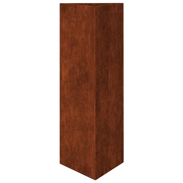 vidaXL Trädgårdskrukor 2 st triangulära 30x26x75 cm cortenstål