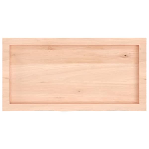 vidaXL bordplade 80x40x(2-6) cm, ubehandlet massivt egetræ