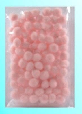 Vaaleanpunaiset pompomit 10mm 100kpl