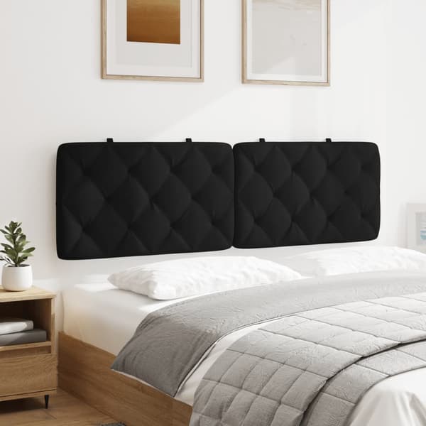 vidaXL Sängynpäädyn tyyny, musta, 160 cm, sametti