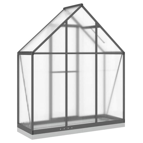 vidaXL Växthus med basram antracit 169x58x202 cm aluminium